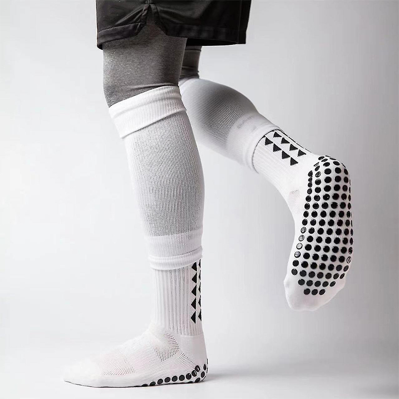 Meias de futebol antiderrapantes em jacquard brilhante