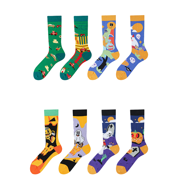 Meias de menino fofas com padrão floral