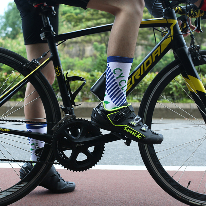 Meias jacquard de nylon de pressão para ciclismo ao ar livre