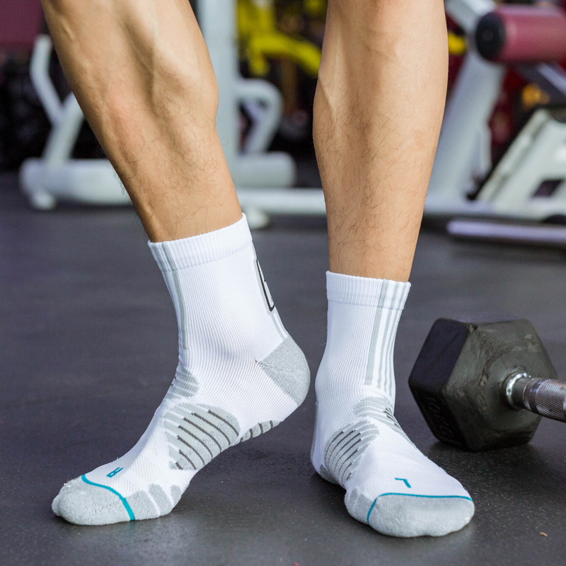Meias felpudas de compressão para corrida ao ar livre
