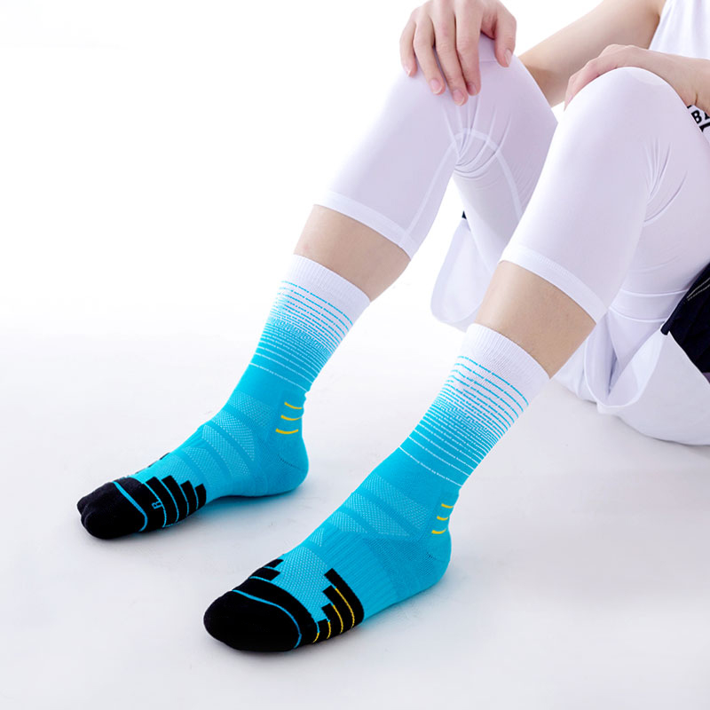Meias felpudas de nylon de secagem rápida para basquete