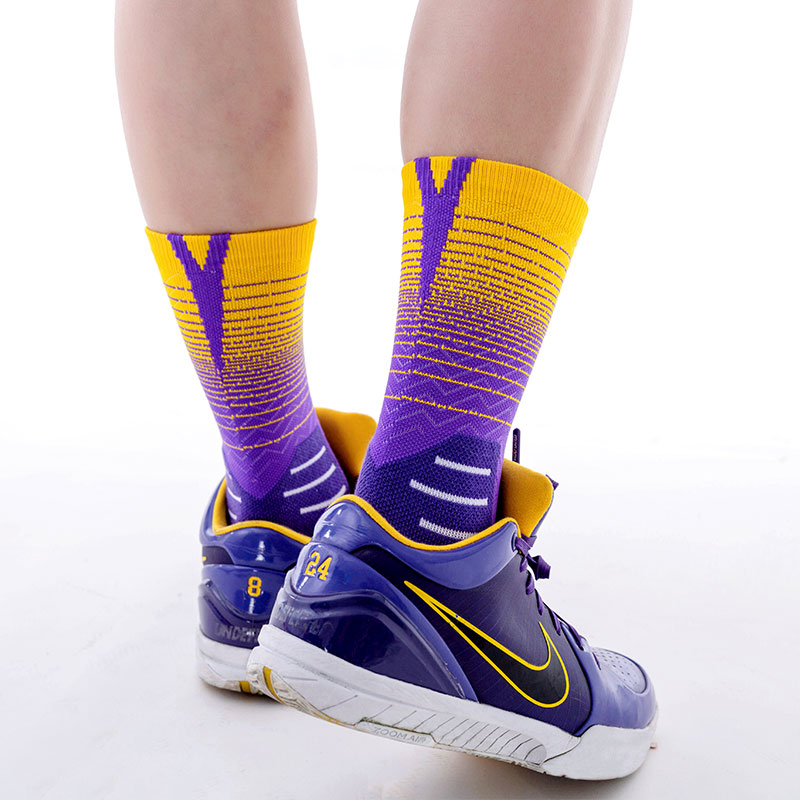 Meias felpudas de nylon de secagem rápida para basquete