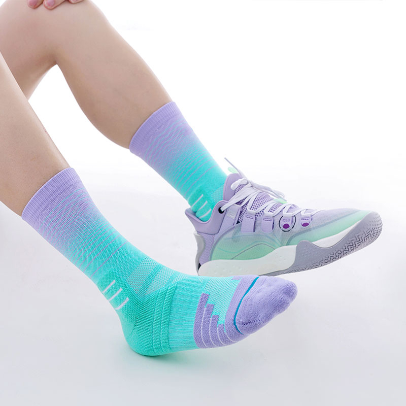 Meias felpudas de nylon de secagem rápida para basquete