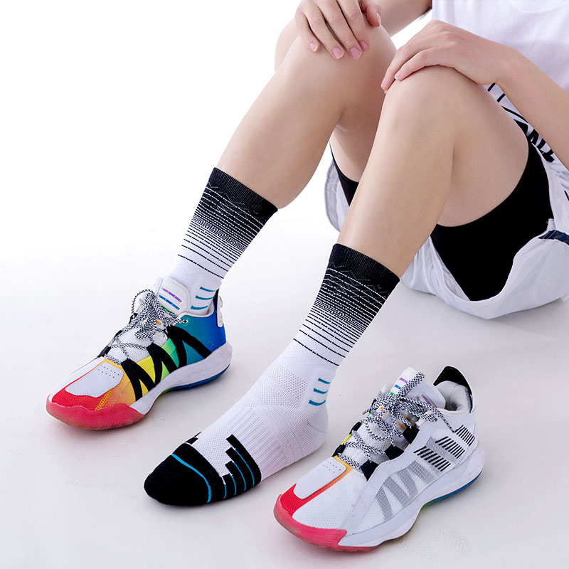 Meias felpudas de nylon de secagem rápida para basquete